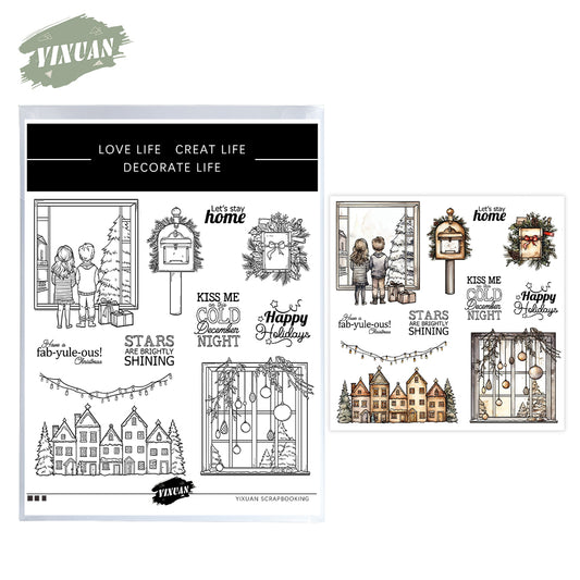Christmas Town and Windows Stamp Set YX1563