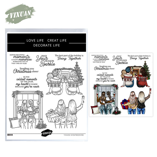 A Happy and Playful Best Friend Together Stamp Set YX1571