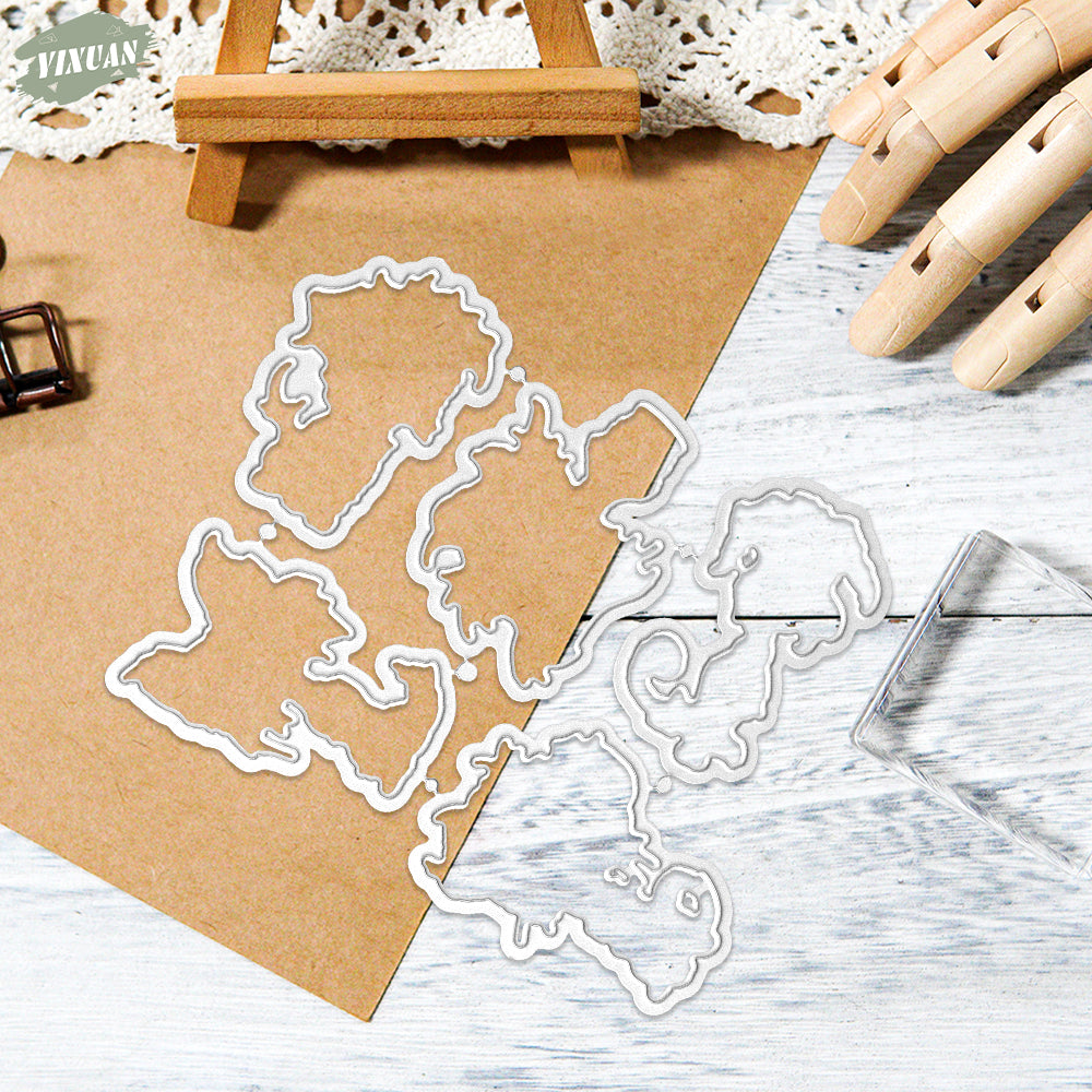 YX1996 S+D Clear Stamps and Metal Cutting Dies Set for DIY Greeting Cards Scrapbooking Crafts Party Decorations Invitations Card Making