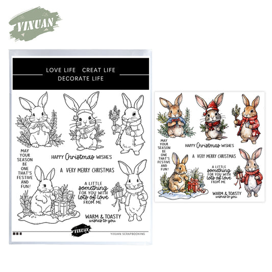 Christmas Rabbit Stamp Set YX1537