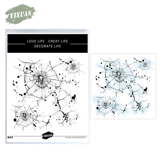 Creative Irregular Broken Glass Clear Stamp YX1308