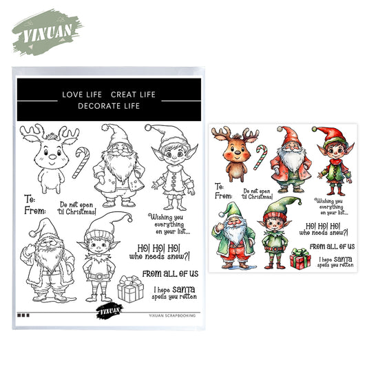 Dwarves and Santa Claus Stamp Set YX1538