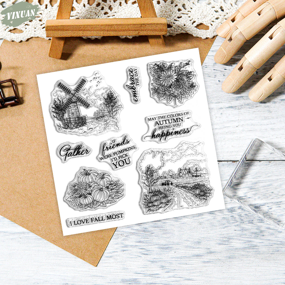 YX2039 S Clear Stamps and Metal Cutting Dies Set for DIY Greeting Cards Scrapbooking Crafts Party Decorations Invitations Card Making