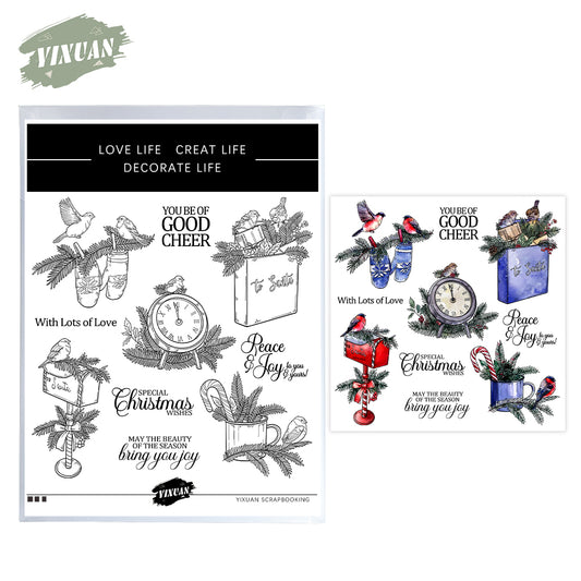 Christmas Bird Stamp Set YX1561