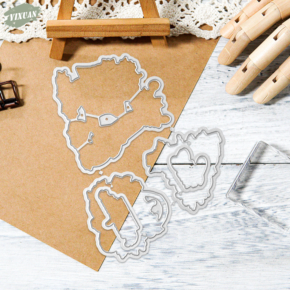 YX1990 S+D Clear Stamps and Metal Cutting Dies Set for DIY Greeting Cards Scrapbooking Crafts Party Decorations Invitations Card Making