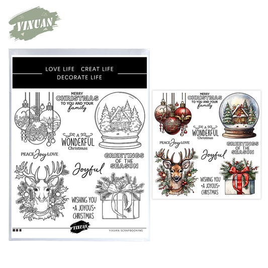 Christmas Balloon Cutting Dies And Stamp Set YX1535