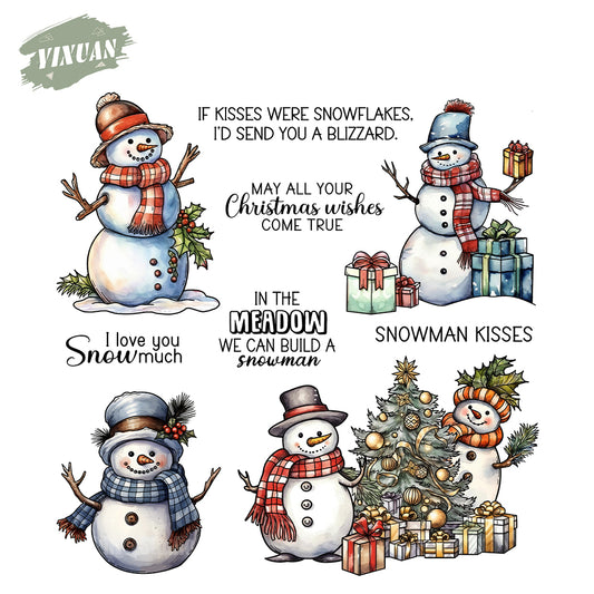 Snowman Cutting Dies And Stamp Set YX1533-S+D