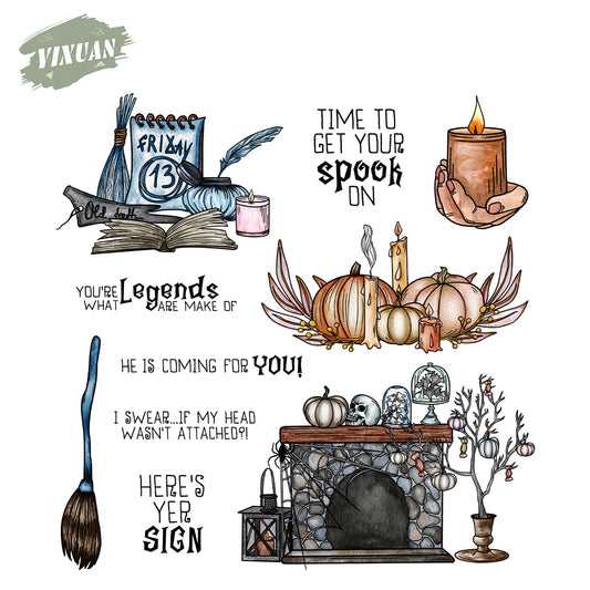 Halloween materials Cutting Dies And Stamp Set YX1430-S+D