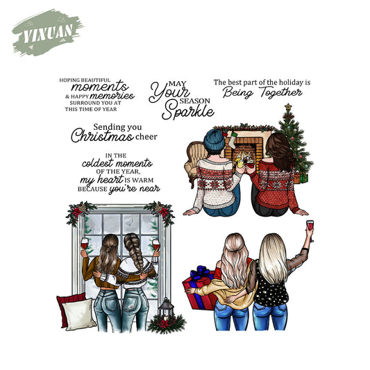 A Happy and Playful Best Friend Together Stamp Set YX1571