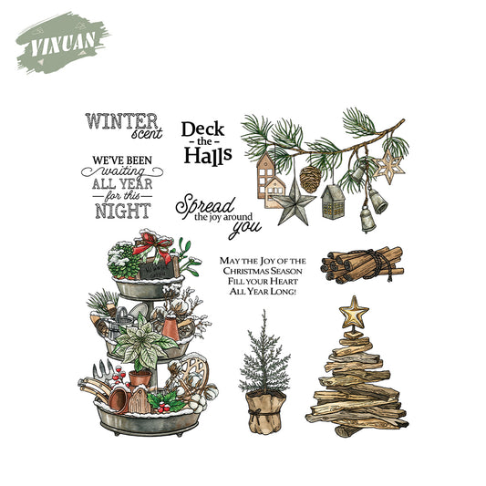 Christmas Food Display Cutting Dies And Stamp Set YX1583-S+D