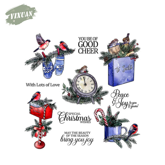 Christmas Bird Stamp Set YX1561
