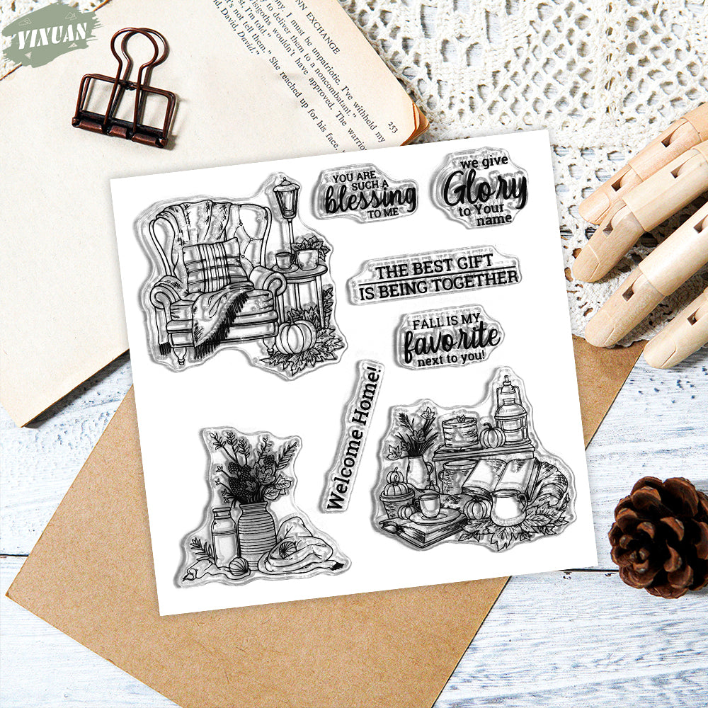YX2040 S Clear Stamps and Metal Cutting Dies Set for DIY Greeting Cards Scrapbooking Crafts Party Decorations Invitations Card Making