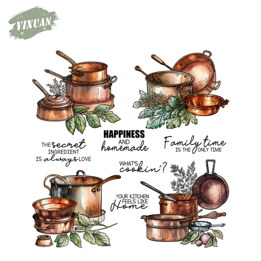 Pots and Pans Cutting Dies And Stamp Set YX1523