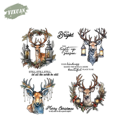 Home Decoration Deer Head Cutting Dies And Stamp Set YX1580-S+D