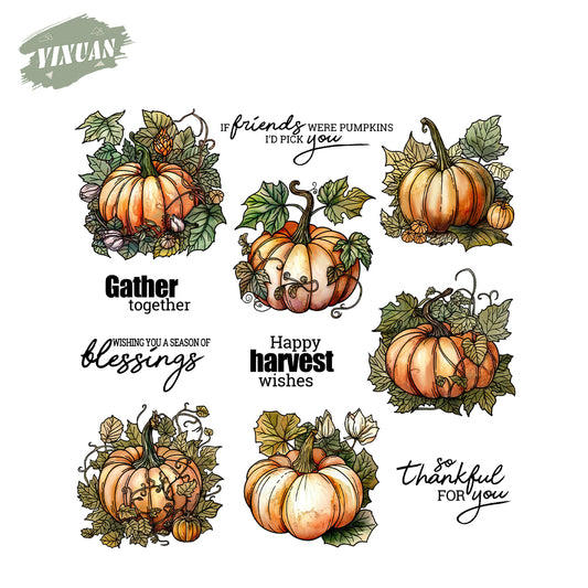 Pumpkin Cutting Dies And Stamp Set YX1453-S+D