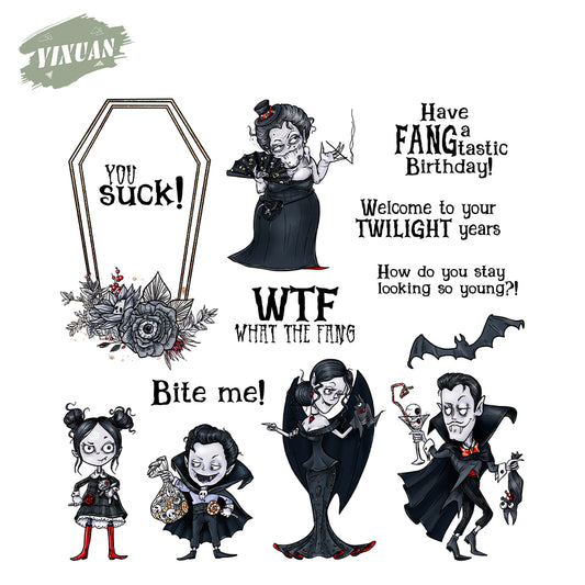 Halloween Joker Cutting Dies And Stamp Set YX1433-S+D