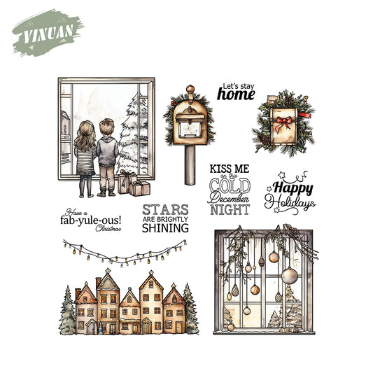 Christmas Town and Windows Stamp Set YX1563