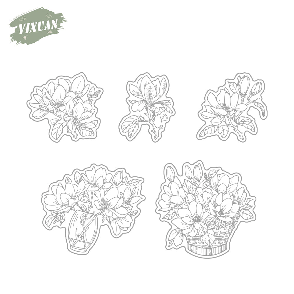Bouquet Cutting Dies And Stamp Set YX1521