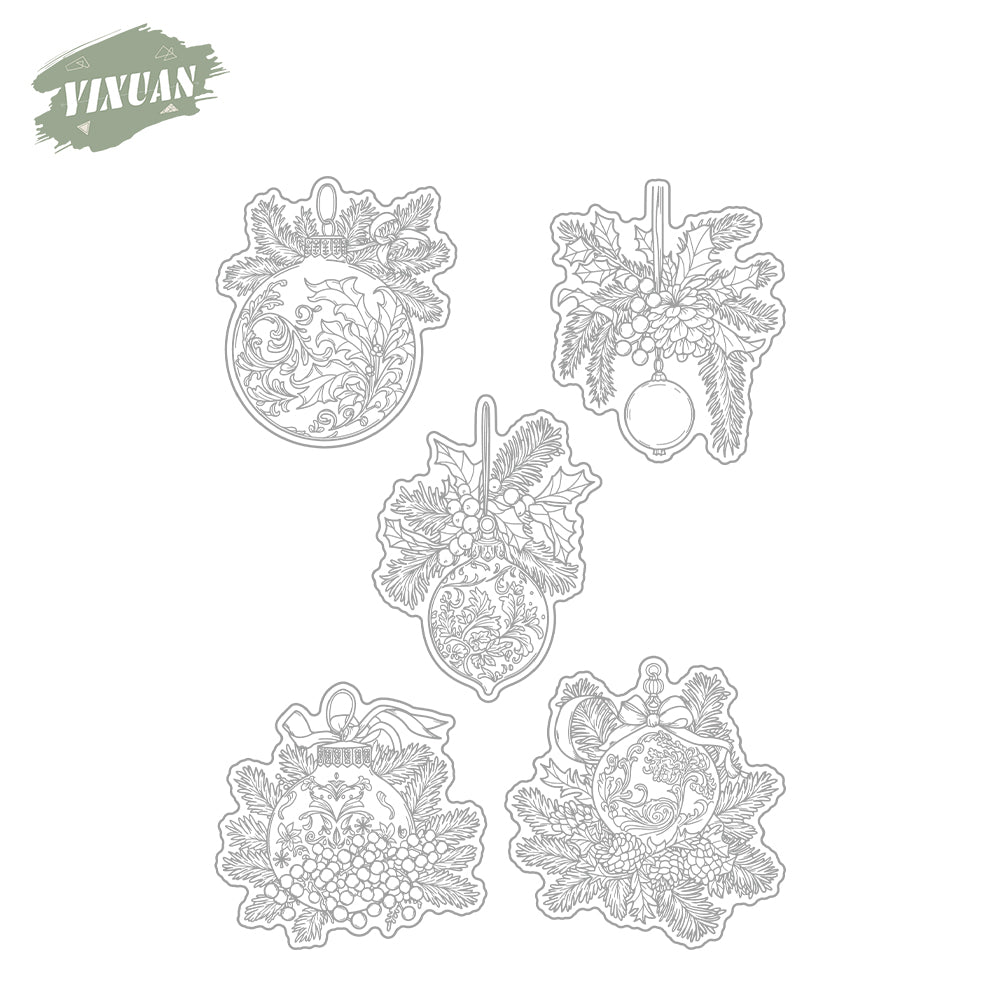 Colored Hanging Ball Cutting Dies And Stamp Set YX1518