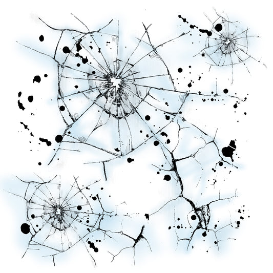 Creative Irregular Broken Glass Clear Stamp YX1308