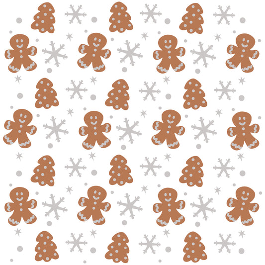 2PCs 2023 Winter Snowflake Gingerbread Man Christmas Background Stencils For Decor Scrapbooking Card Making YX1355