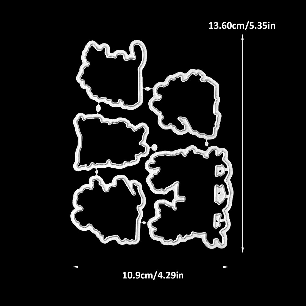 YX2035 S+D Clear Stamps and Metal Cutting Dies Set for DIY Greeting Cards Scrapbooking Crafts Party Decorations Invitations Card Making