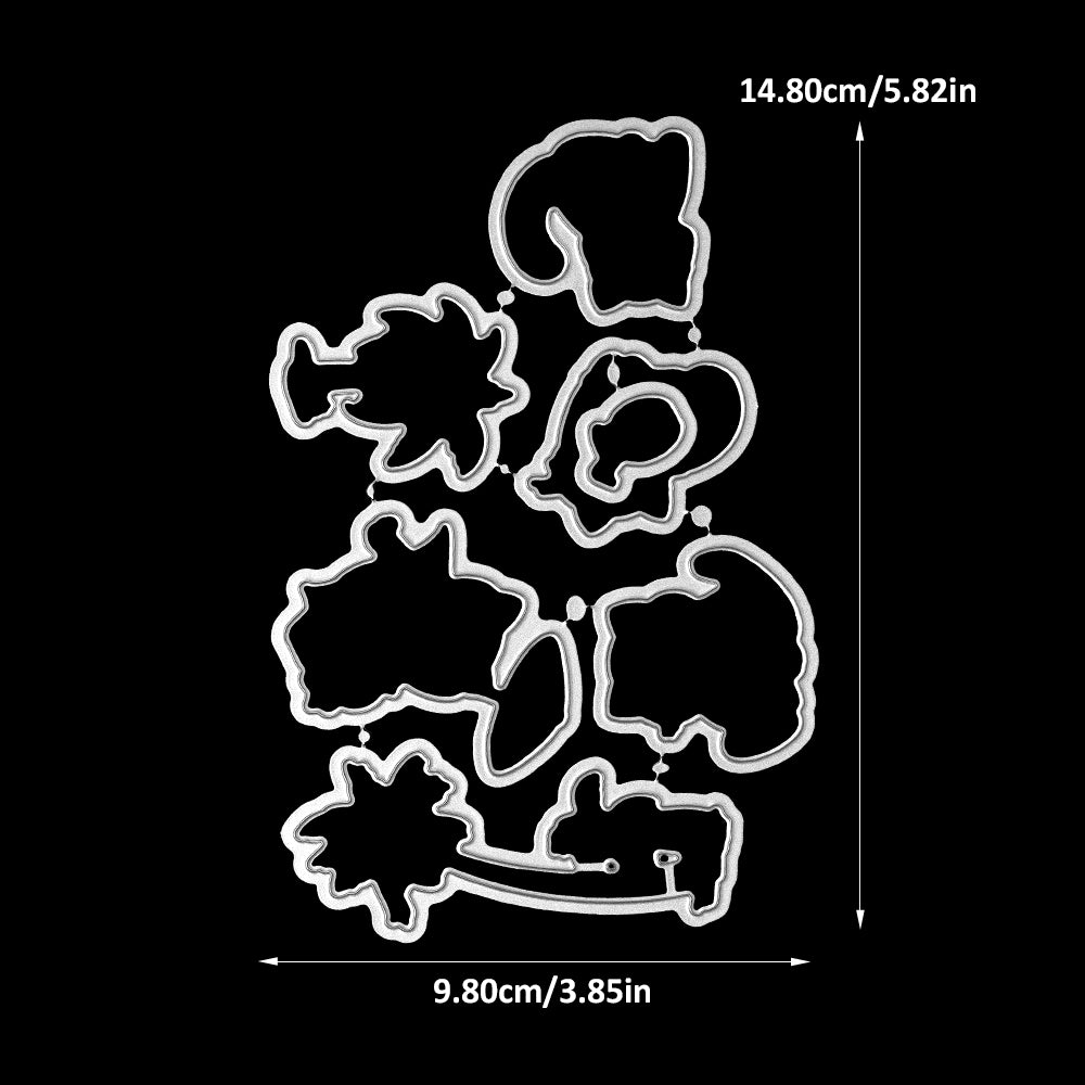 YX2036 S+D Clear Stamps and Metal Cutting Dies Set for DIY Greeting Cards Scrapbooking Crafts Party Decorations Invitations Card Making