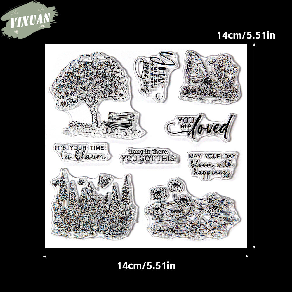 YX1977 S+D Clear Stamps and Metal Cutting Dies Set Cute for DIY Greeting Cards Scrapbooking Crafts Party Decorations Invitations Card Making