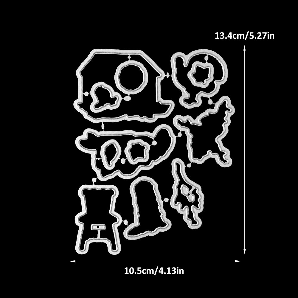 YX2026 S+D Clear Stamps and Metal Cutting Dies Set for DIY Greeting Cards Scrapbooking Crafts Party Decorations Invitations Card Making