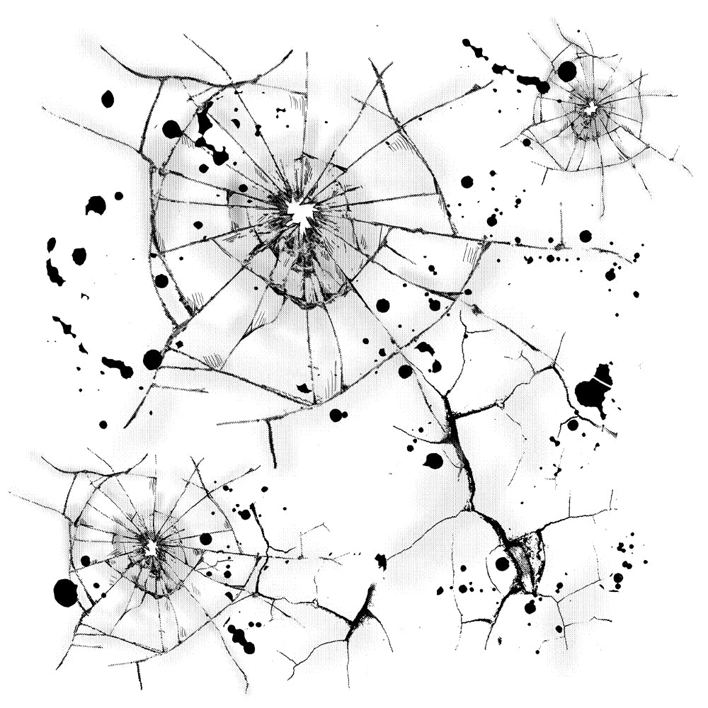 Creative Irregular Broken Glass Clear Stamp YX1308