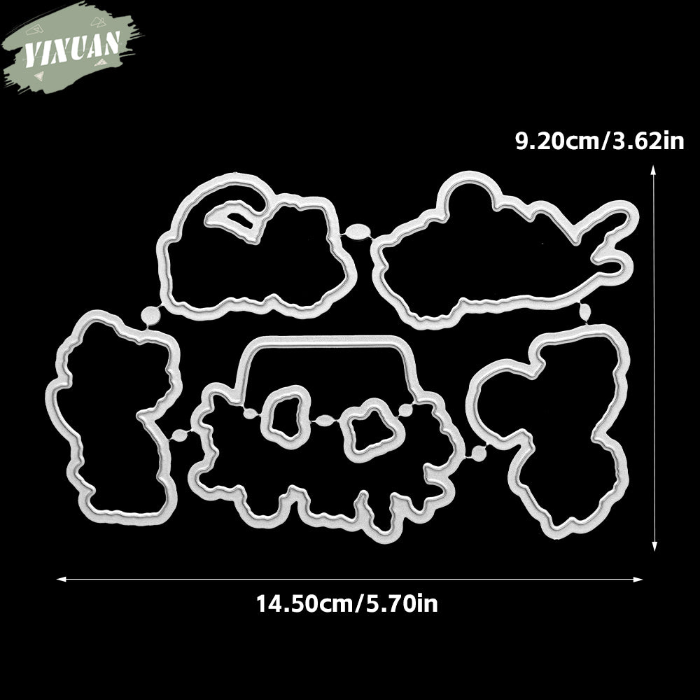 YX1983 S+D Clear Stamps and Metal Cutting Dies Set for DIY Greeting Cards Scrapbooking Crafts Party Decorations Invitations Card Making