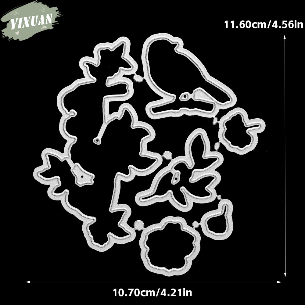 YX1981 S+D Clear Stamps and Metal Cutting Dies Set for DIY Greeting Cards Scrapbooking Crafts Party Decorations Invitations Card Making