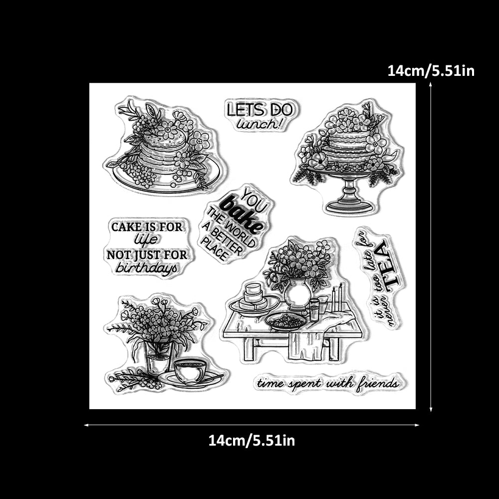 YX2034 S Clear Stamps and Metal Cutting Dies Set for DIY Greeting Cards Scrapbooking Crafts Party Decorations Invitations Card Making