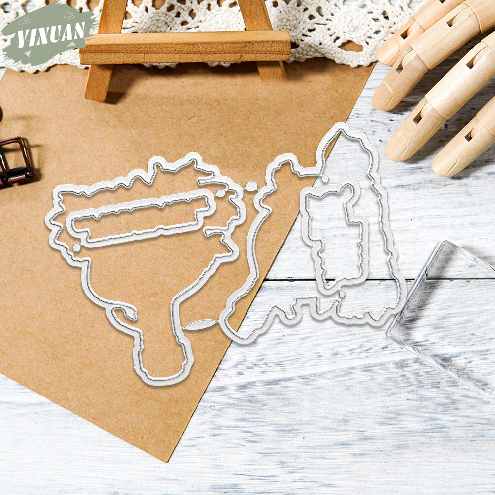 YX1979 S+D Clear Stamps and Metal Cutting Dies Set for DIY Greeting Cards Scrapbooking Crafts Party Decorations Invitations Card Making