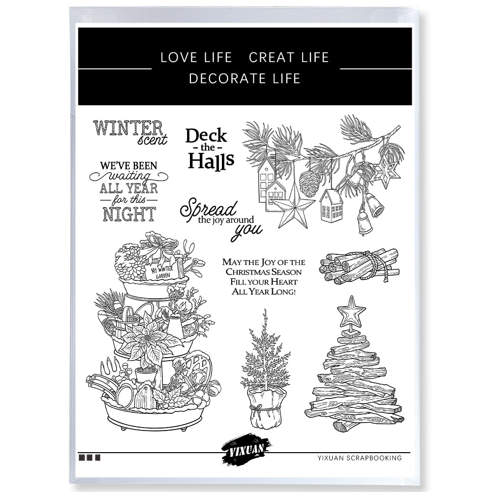 Christmas Food Display Cutting Dies And Stamp Set YX1583-S+D