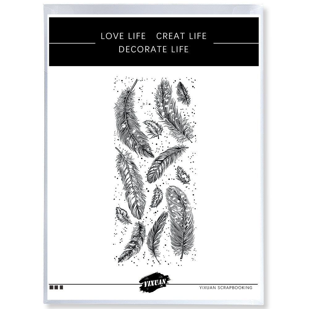 Soft Feathers Mini Clear Stamp YX1319