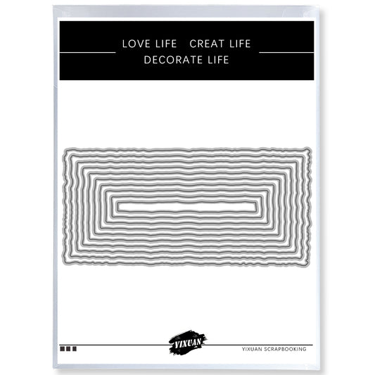 Geometric Hollow Rectangle Universal Cutting Dies Set YX1296