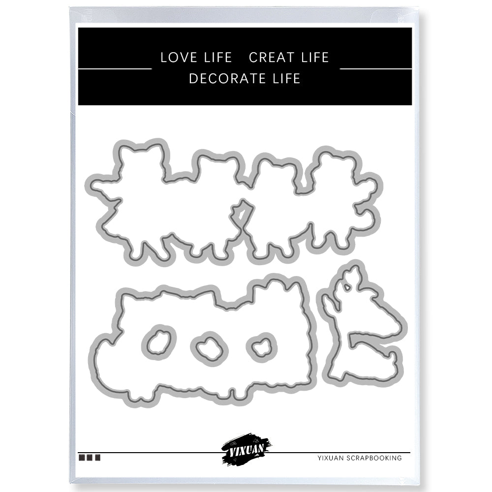 Squirrel Family Cutting Dies And Stamp Set YX1476-S+D