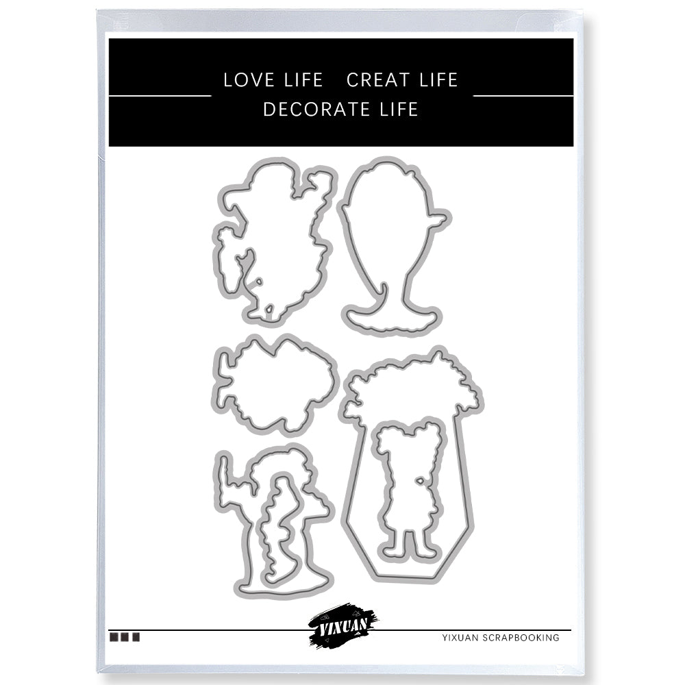 Halloween Joker Cutting Dies And Stamp Set YX1433-S+D