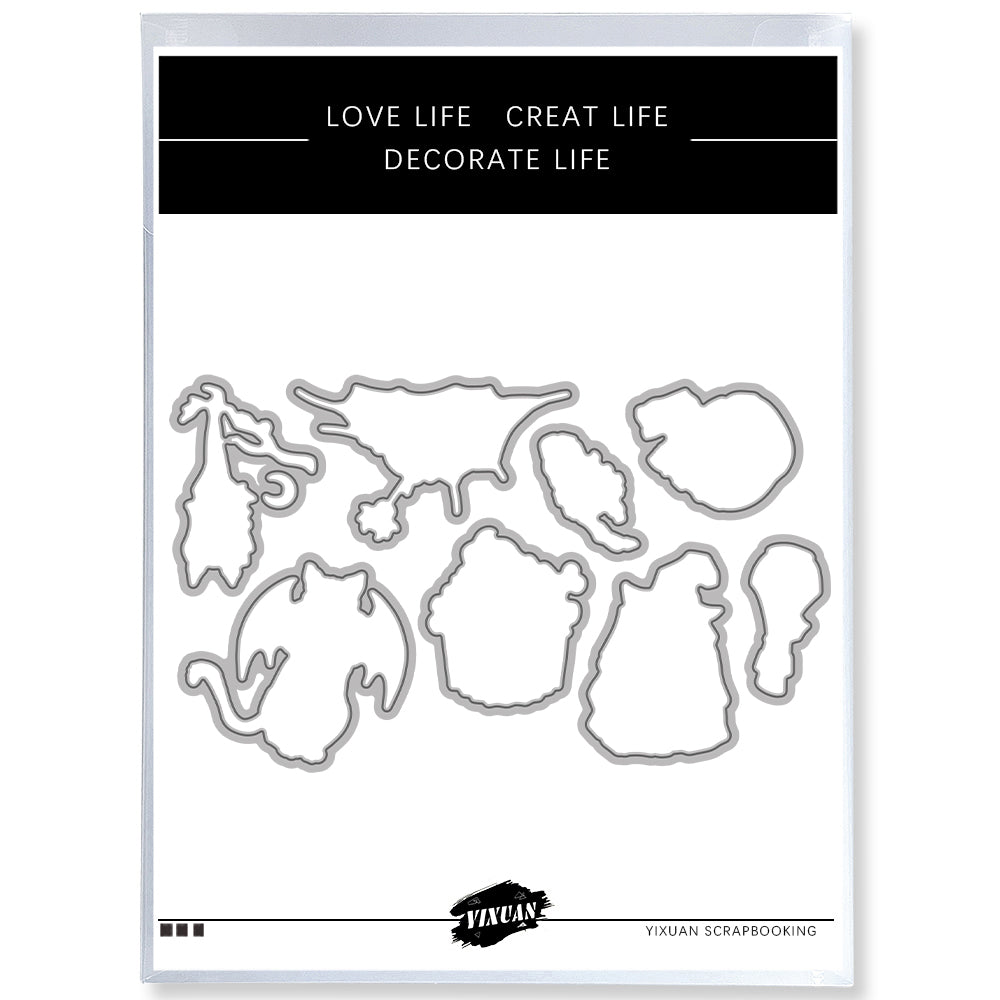 Halloween materials Cutting Dies And Stamp Set YX1435-S+D