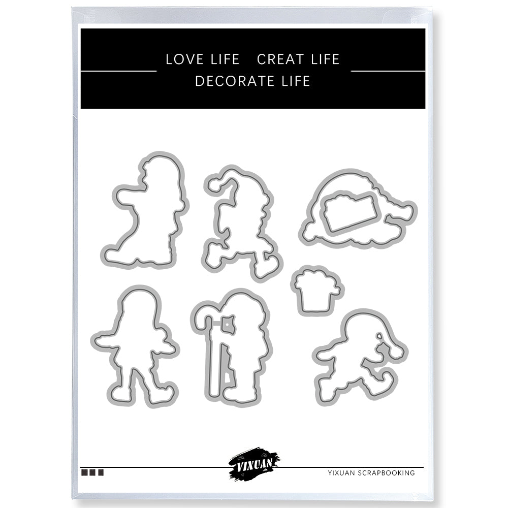 Strange Realistic Elves Cutting Dies And Stamp Set YX1552-S+D