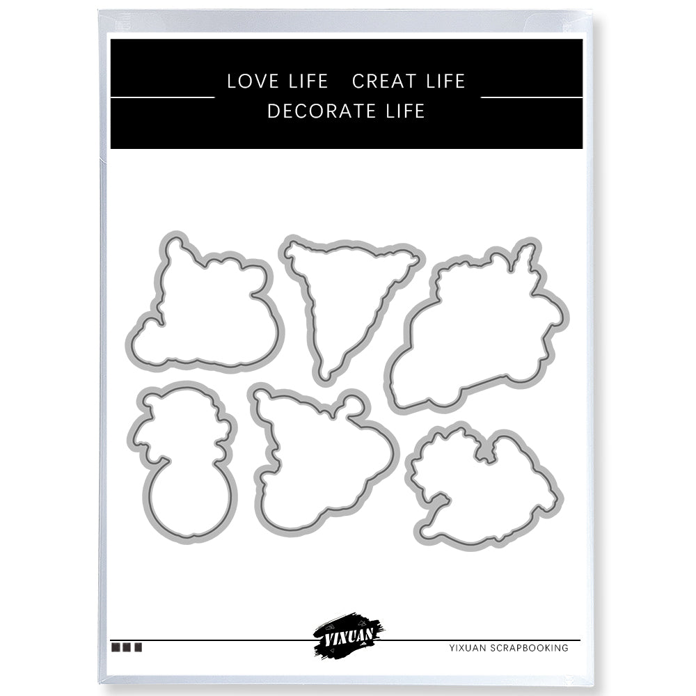 Dwarves and Pumpkins Cutting Dies And Stamp Set YX1458-S+D