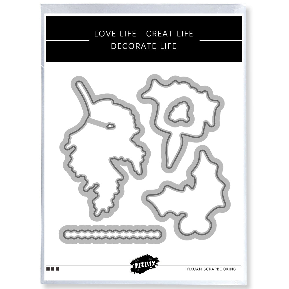 Christmas Leaves Cutting Dies And Stamp Set YX1477-S+D