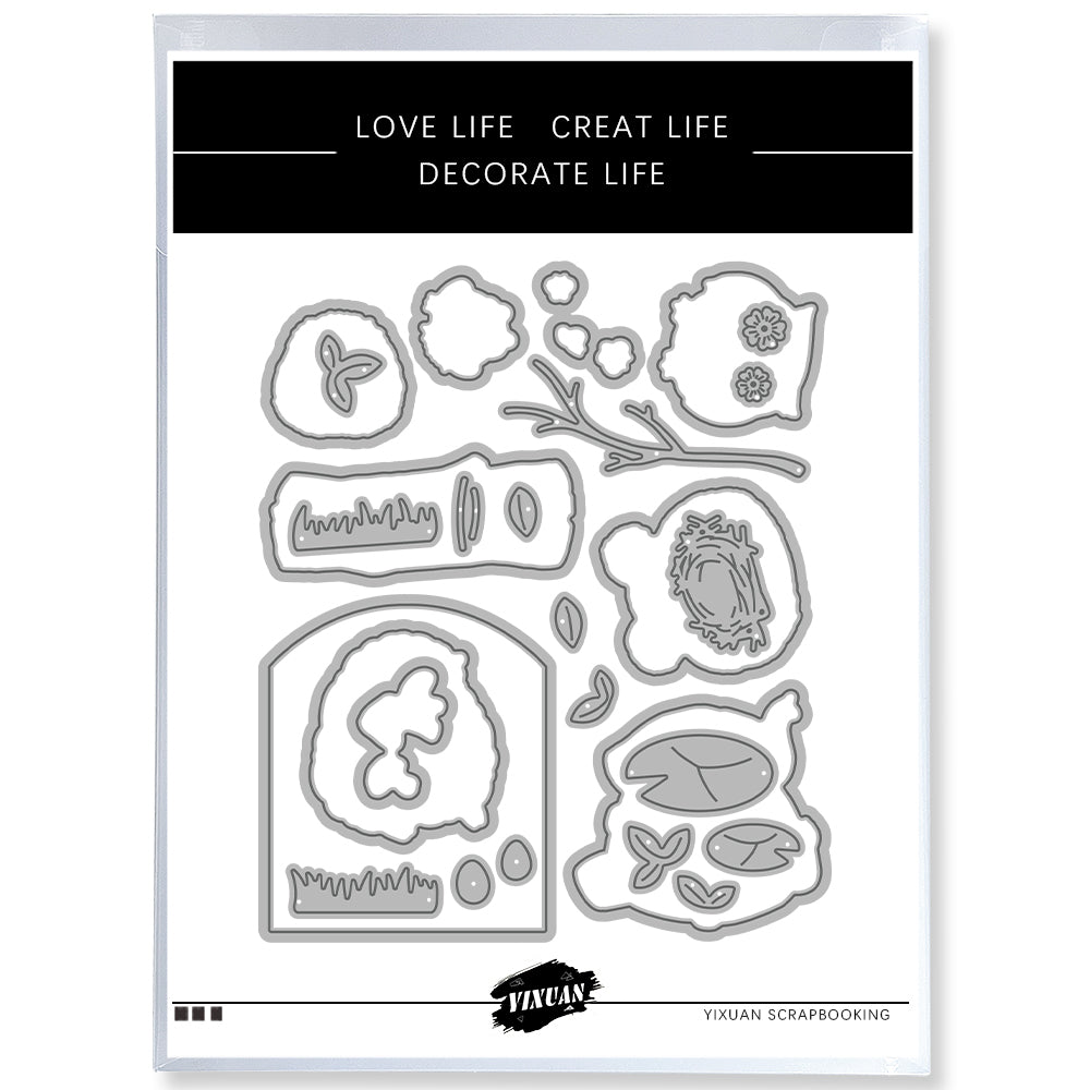 Round and Rolling Balloon Animals Cutting Dies And Stamp Set YX1572-S+D