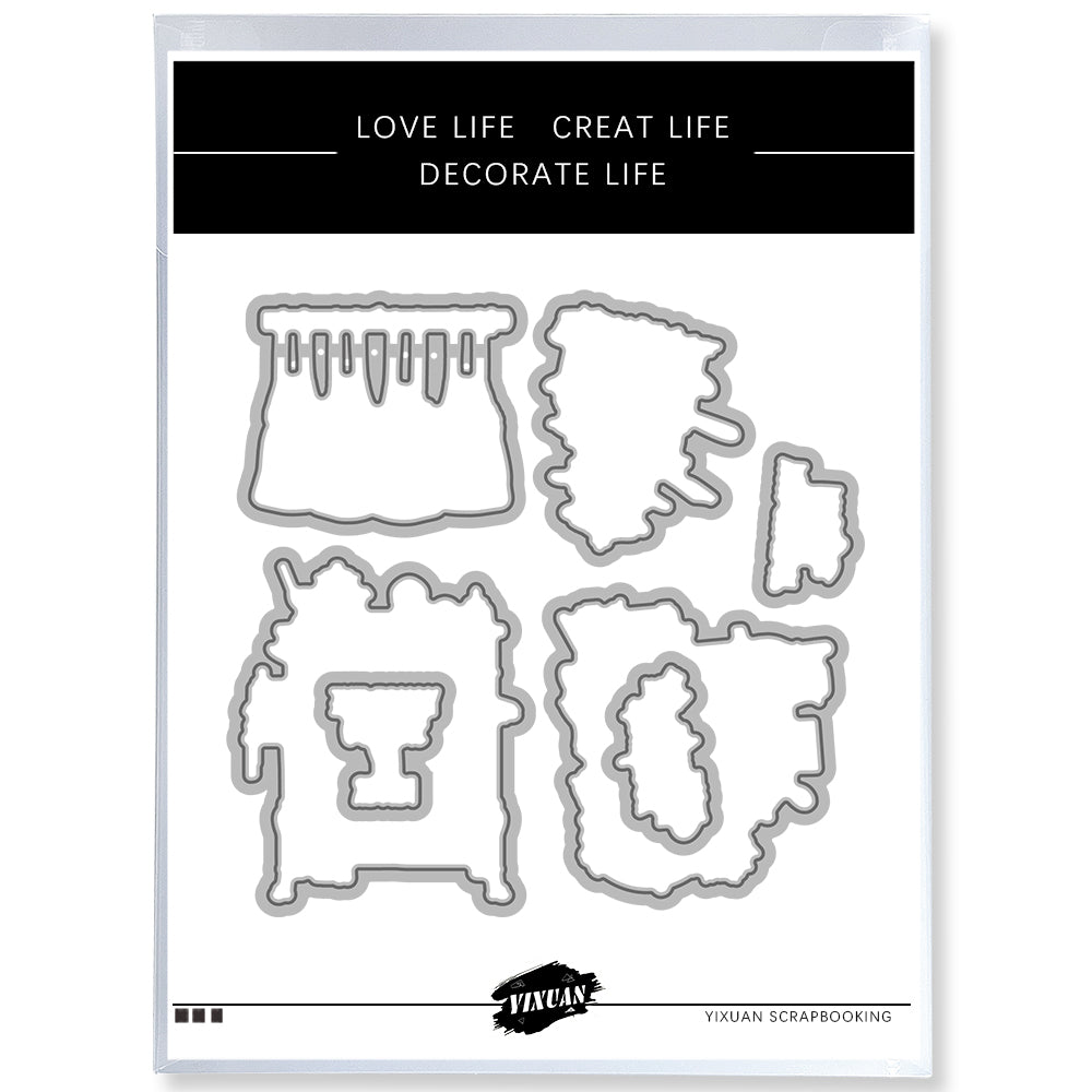 Cake Utensils Cutting Dies And Stamp Set YX1500-S+D