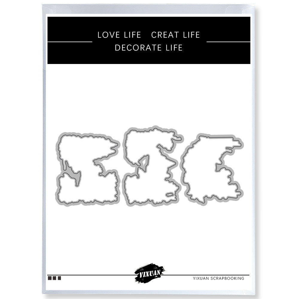 Beautiful Winter Snow Scenery Cutting Dies And Stamp Set YX1582-S+D