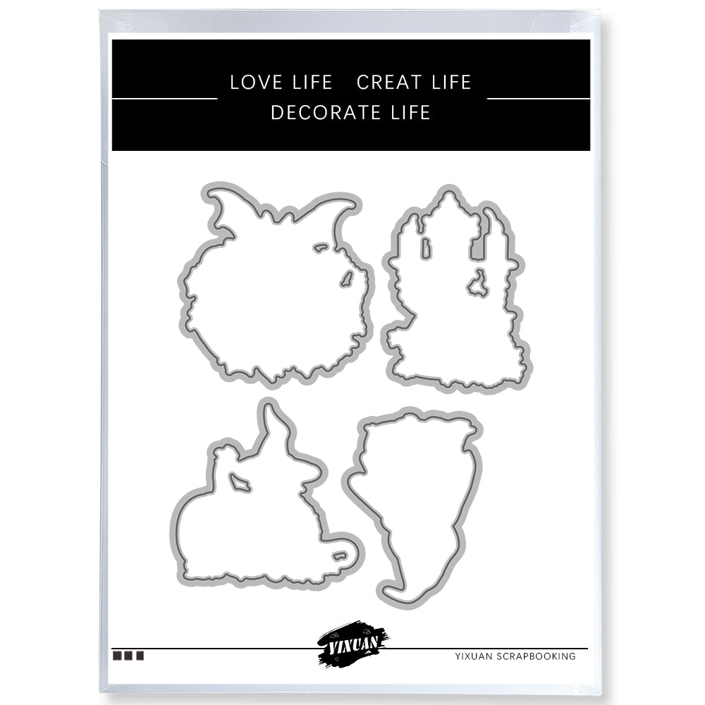 Dwarves and Pumpkins Cutting Dies And Stamp Set YX1459-S+D