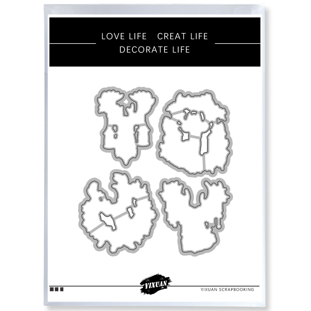 Home Decoration Deer Head Cutting Dies And Stamp Set YX1580-S+D