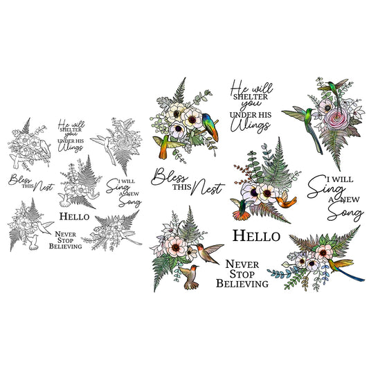 YX2019 S Clear Stamps and Metal Cutting Dies Set for DIY Greeting Cards Scrapbooking Crafts Party Decorations Invitations Card Making