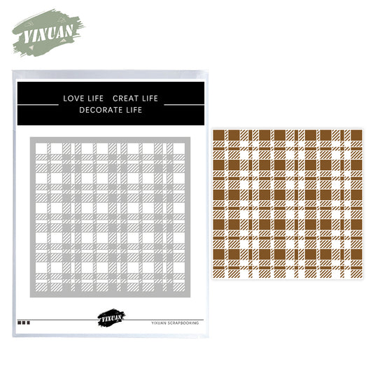 1PCs Universal Regular Plaid Background Stencils For Decor Scrapbooking Card Making YX1347